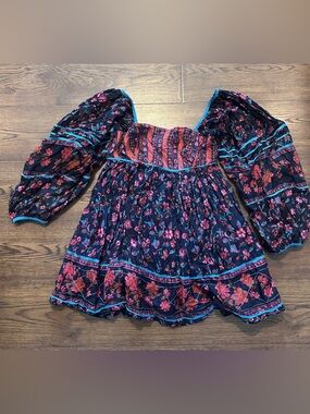 Free People multicolored floral boho blouse Women’s Size M